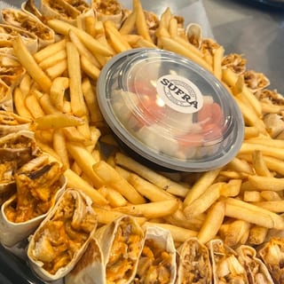 Supreme Chicken Shawarma Wrap Platter with Fries (serves 6-8)