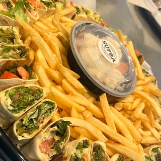 Falafel Wrap Platter with Fries (serves 6-8)
