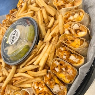 Chicken Zinger Wrap Platter with Fries (serves 6-8)