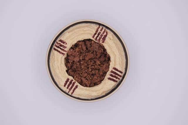 Hummus with Ground Beef.